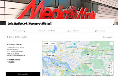 Media Markt Filiale Billstedter Platz 37j - 22111 Hamburg
